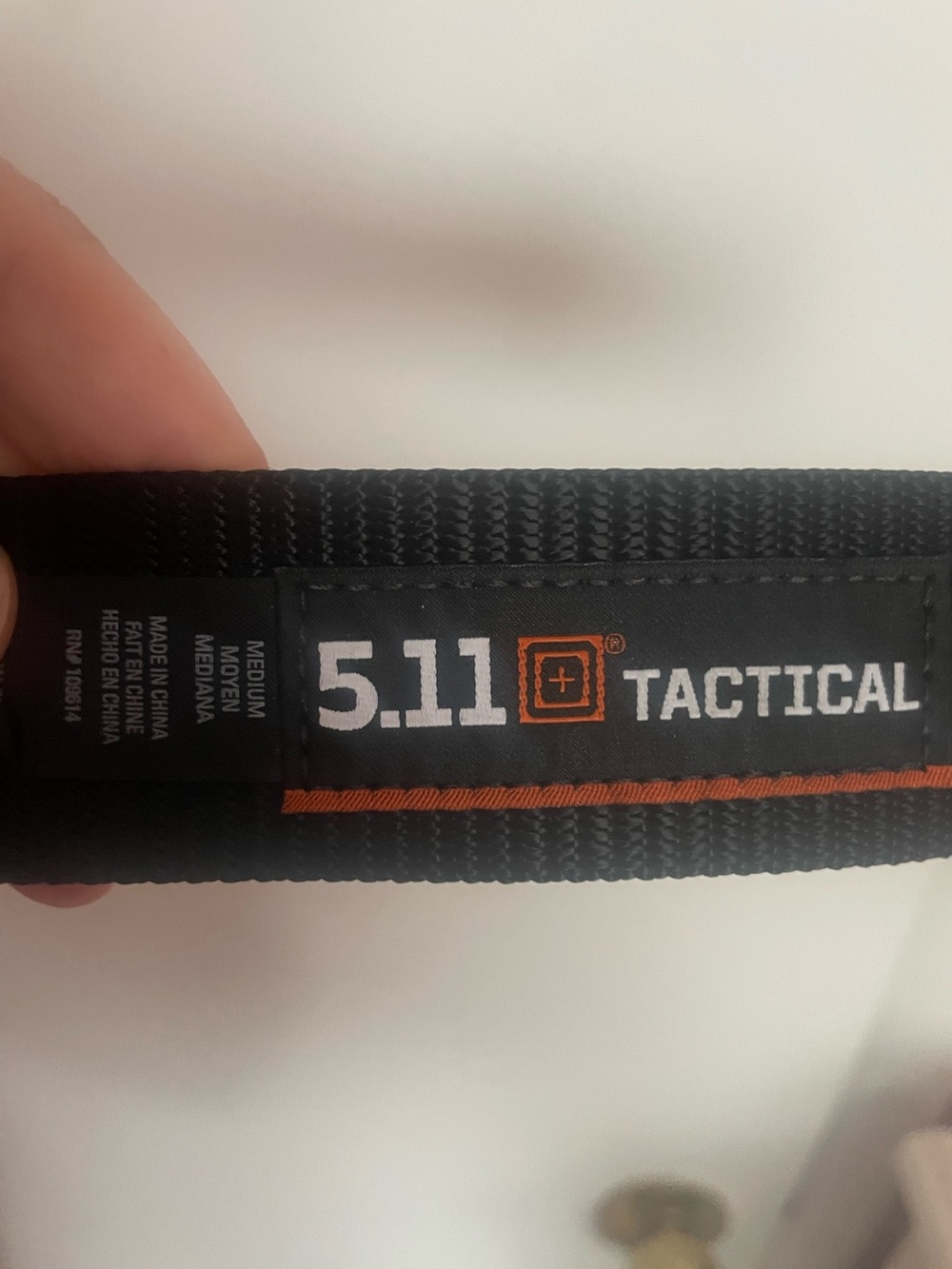 5.11 Tactical Black Belt with Orange Trim